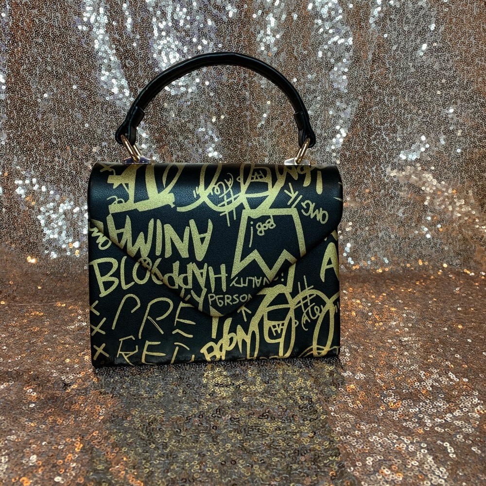 Mini Graffiti Handbag with Strap